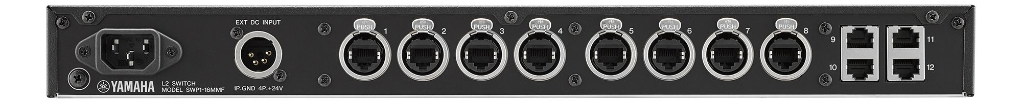 Yamaha SWP1-16MMF network switch Gigabit Ethernet (10/100/1000) Black – image 2