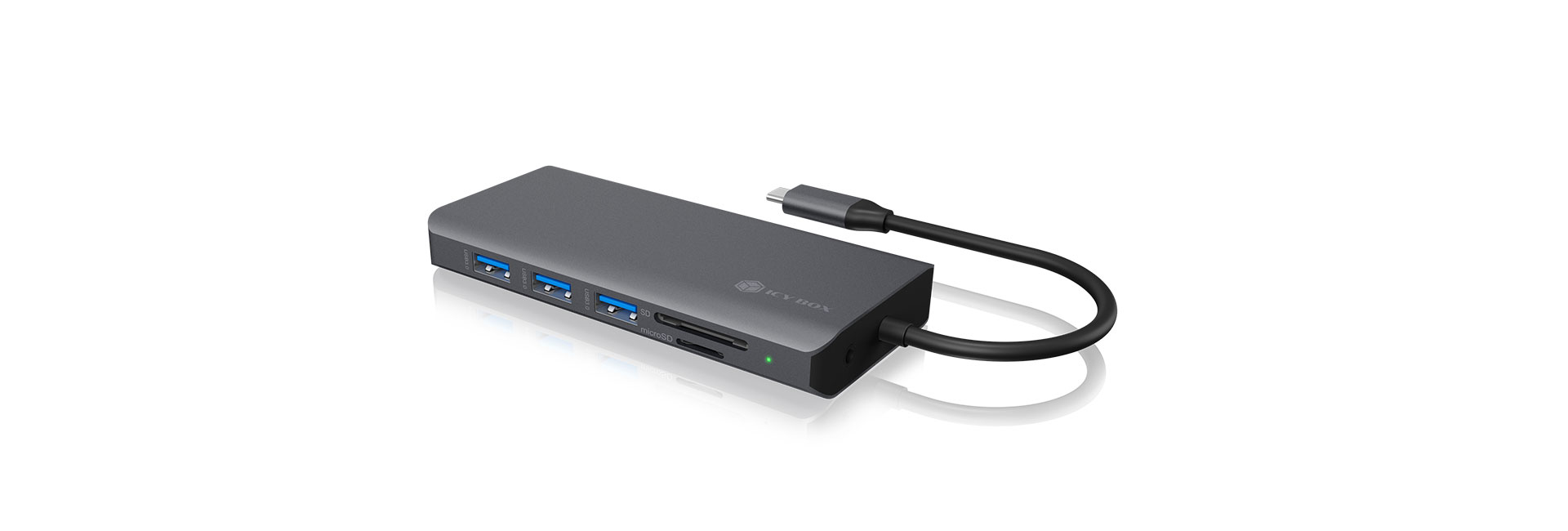 ICY BOX IB-DK4070-CPD Wired USB 3.2 Gen 1 (3.1 Gen 1) Type-C Anthracite, Black – image 4