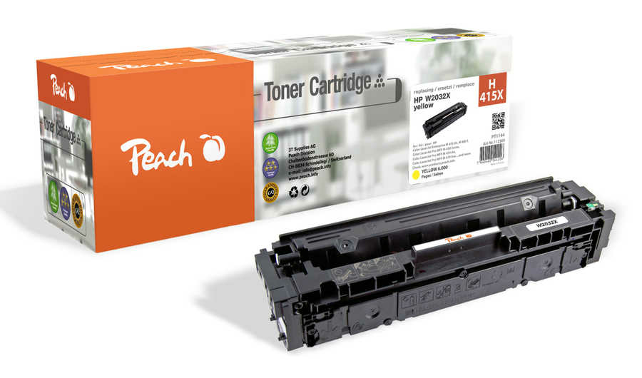 Peach PT1144 toner cartridge 1 pc(s) Compatible Yellow
