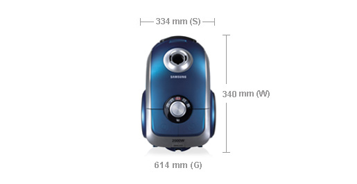 Samsung SC6230 3 L Cylinder vacuum Dry 2000 W Dust bag – image 5