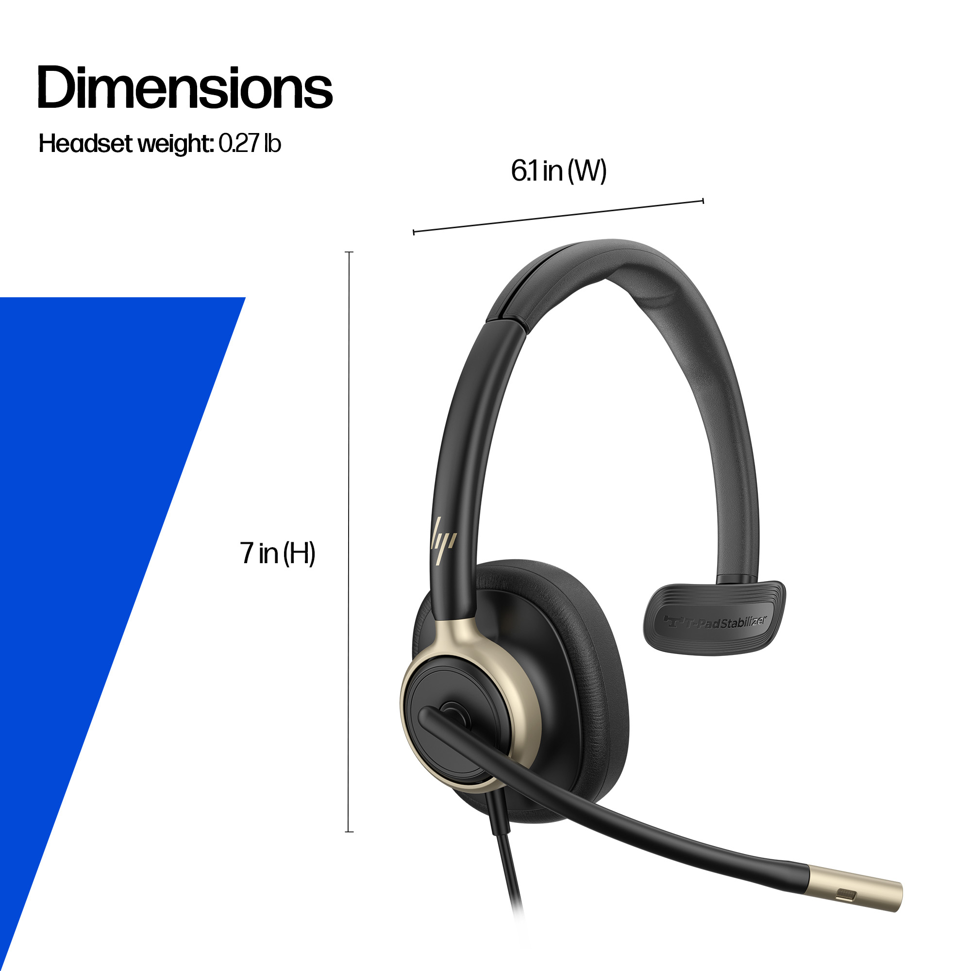 HP Poly Mission 815 Monaural USB Wired Headset (Bulk) – image 8