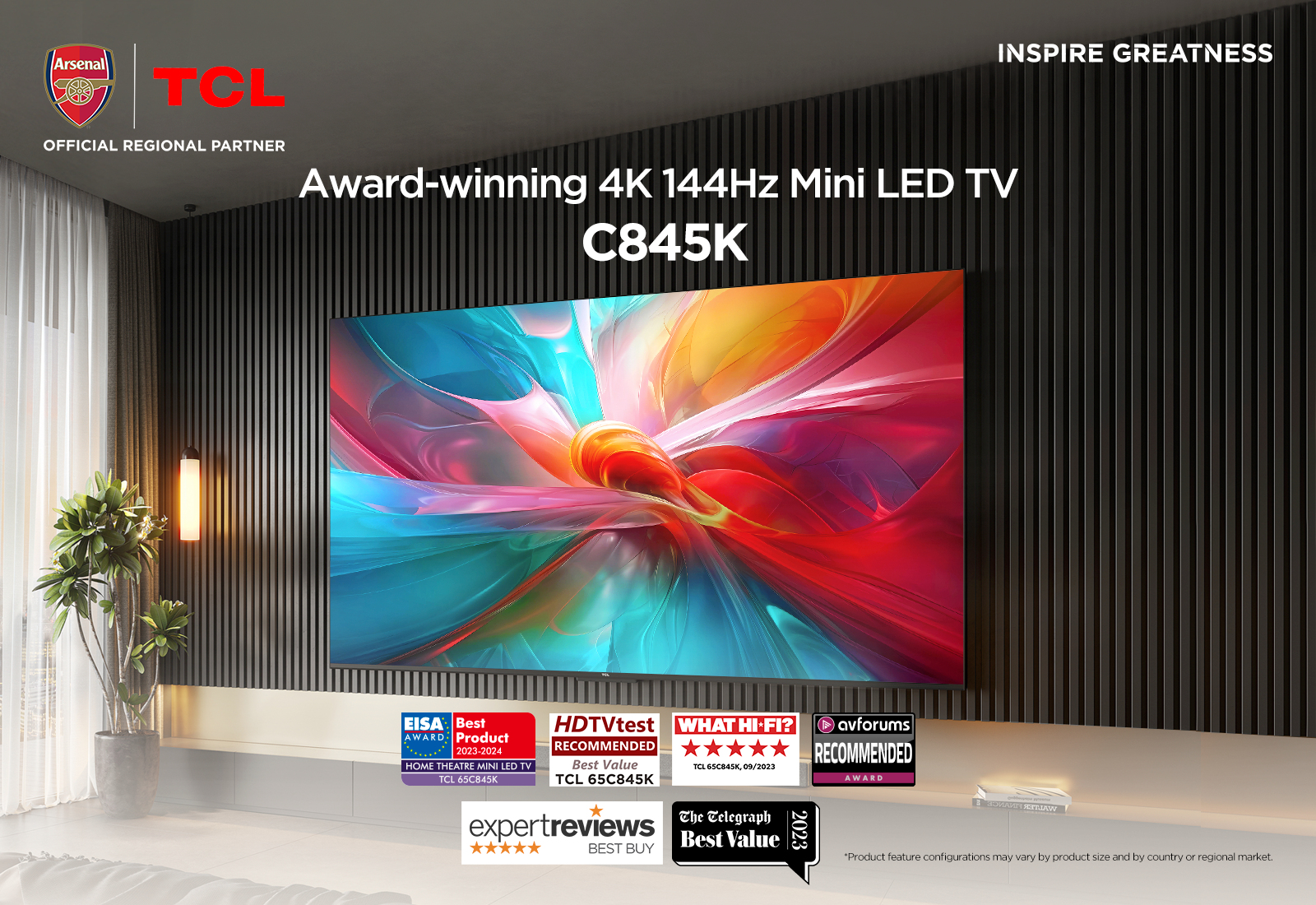 TCL C845 85C845K TV 2.16 m (85") 4K Ultra HD Smart TV Wi-Fi Titanium 2000 cd/m² – image 4
