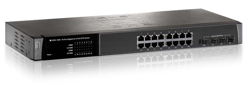 LevelOne GSW-1656 network switch Unmanaged Black