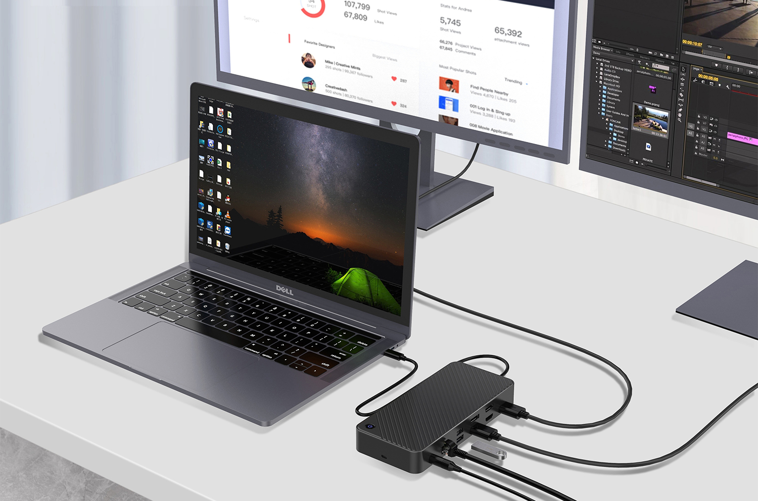Hypertec ProDock Station - Universal Multi-Display Docking Station – image 3