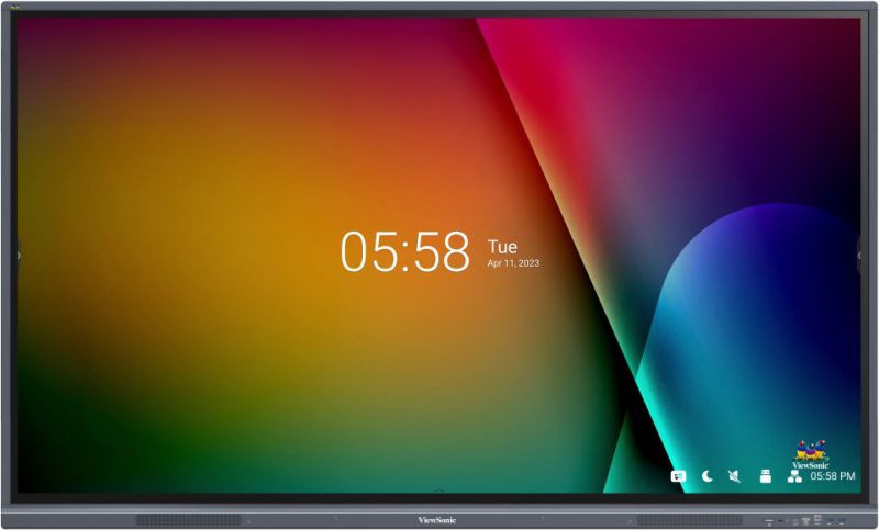 Viewsonic IFP6533 skyltställ Platt skärm för digital skyltning 165,1 cm (65') LCD 400 cd/m² 4K Ultra HD Svart Inbyggd processor Android 11
