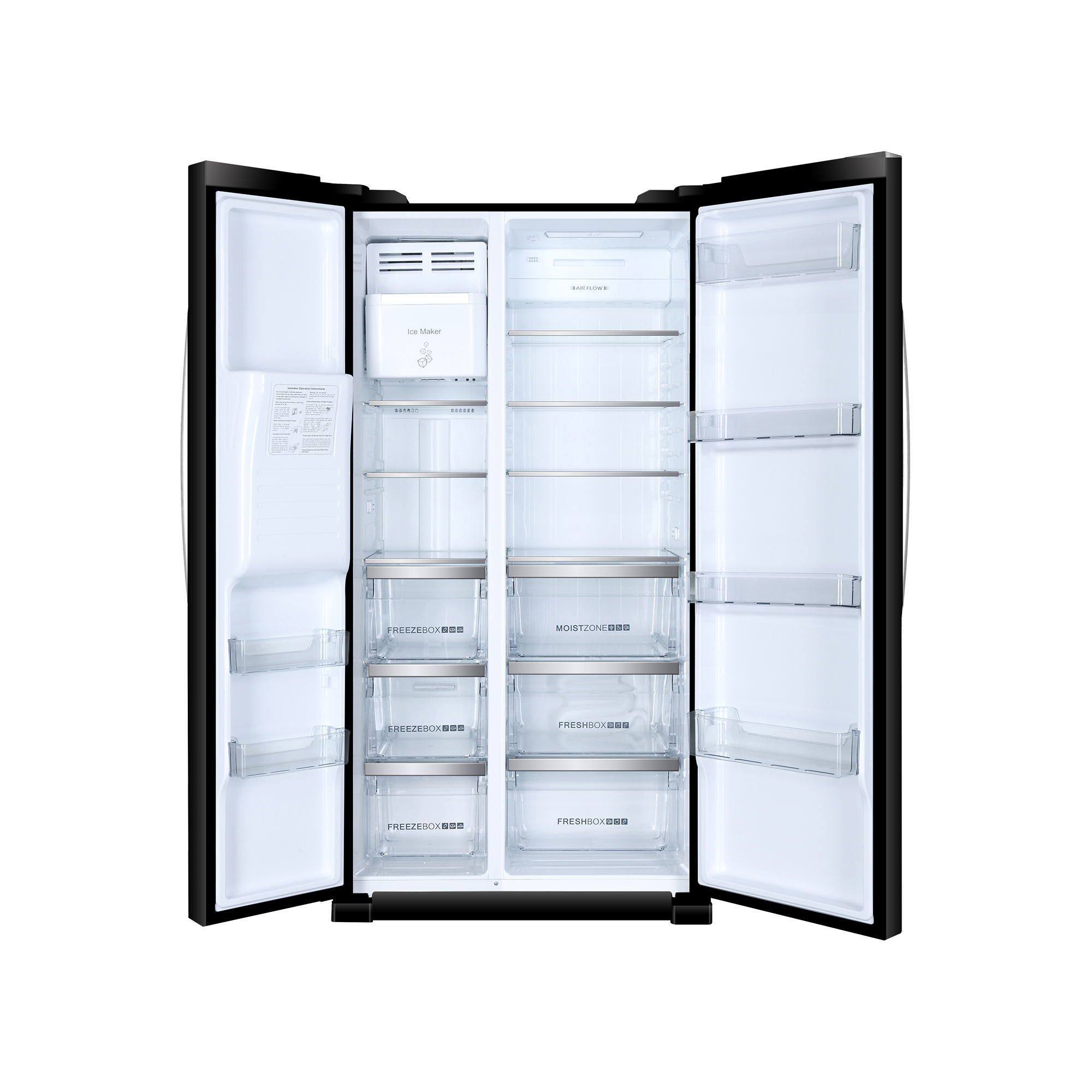 Haier HRF-630IB7 side-by-side refrigerator Freestanding – image 2
