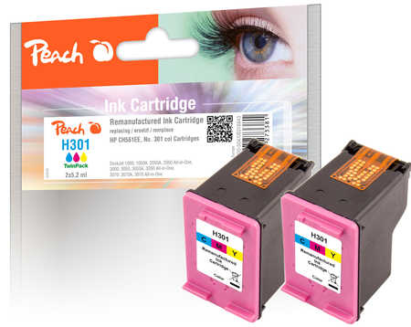 Peach 318843 ink cartridge 2 pc(s) Compatible Cyan, Magenta, Yellow