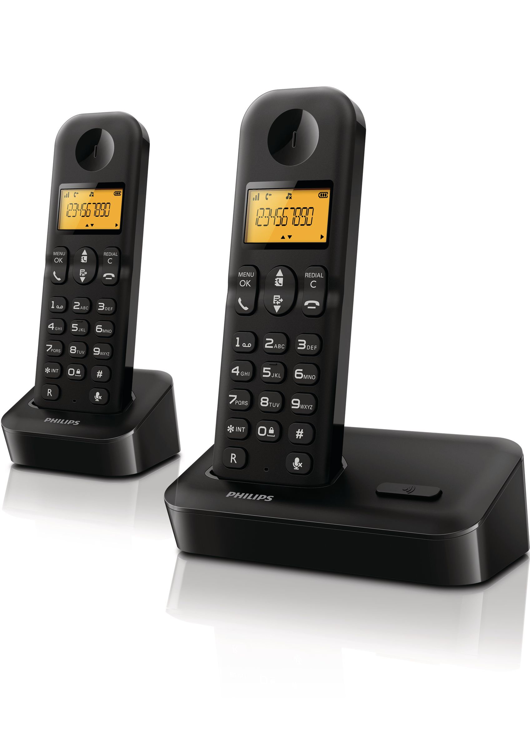 Philips D1502B/96 telephone DECT telephone Caller ID Black