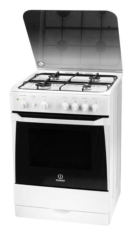 Indesit KN6G21S(W)/FR cooker Tabletop cooker Natural gas Gas White