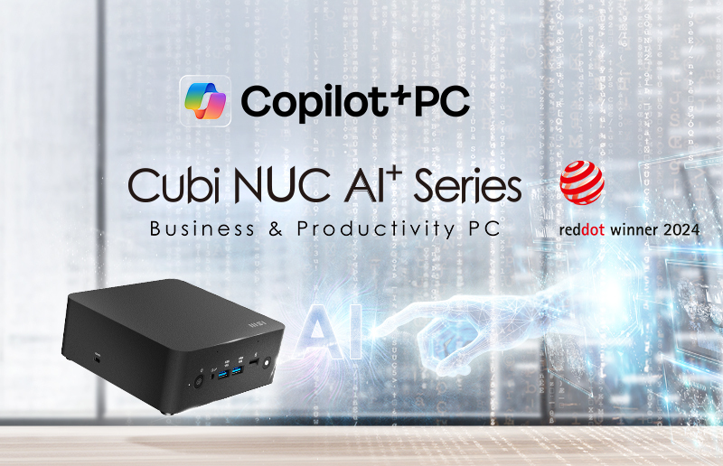 MSI Cubi NUC AI+ 2MG i9 288V FS 32GB 1TB W11PP Intel Core Ultra 9 LPDDR5-SDRAM SSD Windows 11 Pro Mini PC Nero