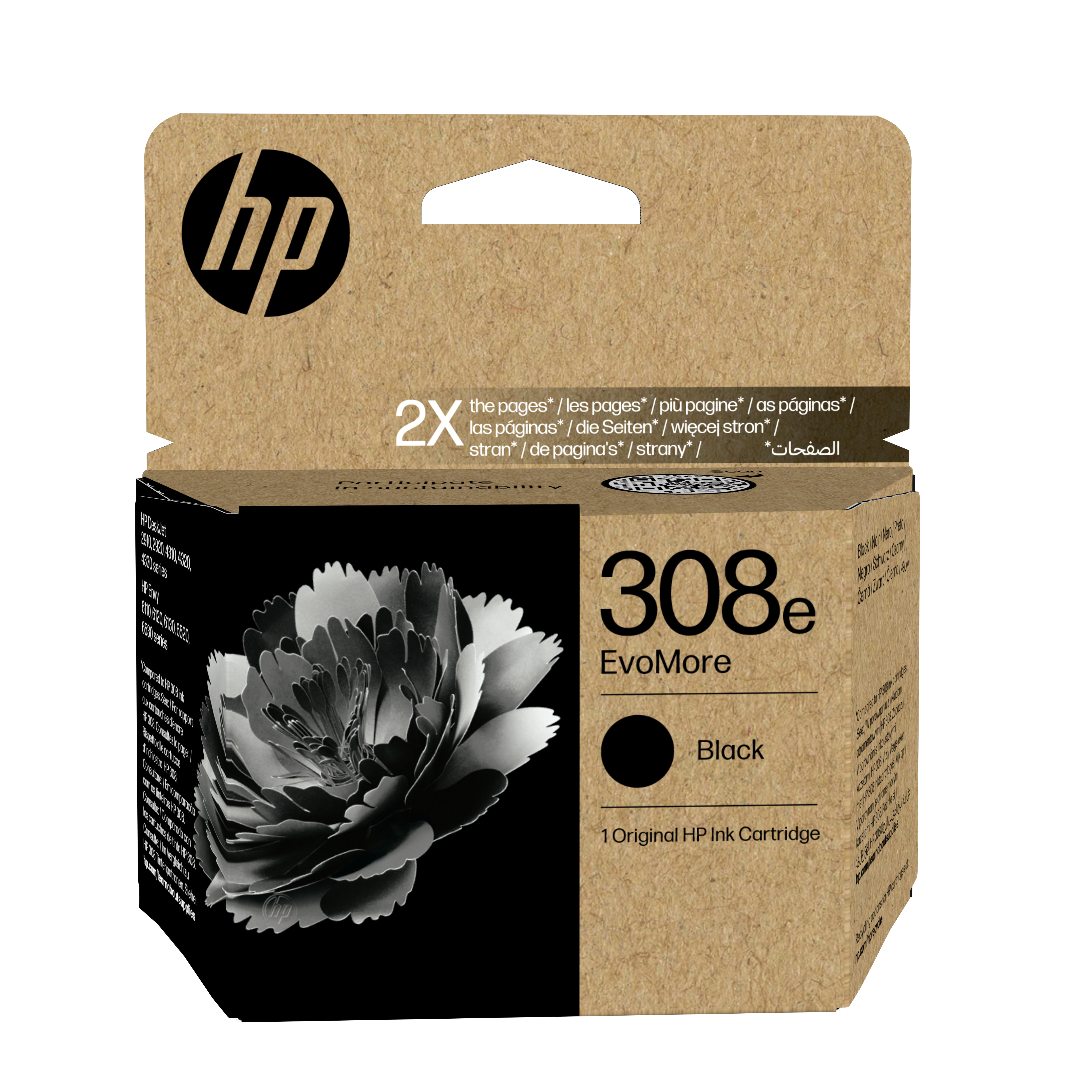 HP 308e EvoMore - Noir - original - cartouche d'encre
