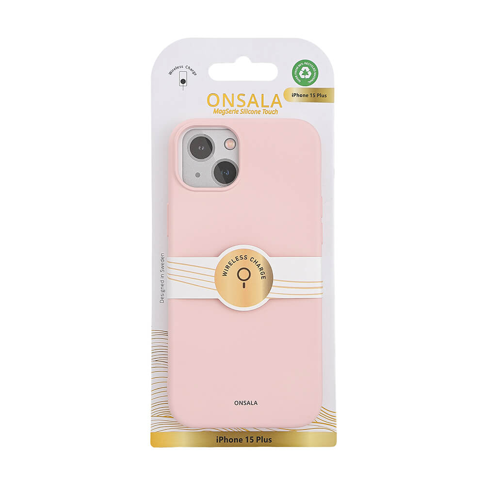 Onsala Phone Case with Silicone Feel MagSeries Chalk Pink - iPhone 15 Plus – image 2