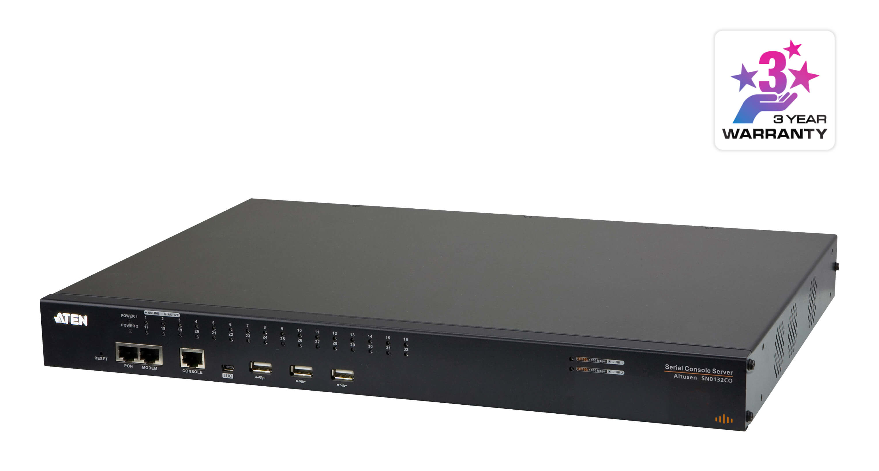 ATEN Altusen SN0132CO - Console server - 32 ports - 1GbE, RS-232 - 1U