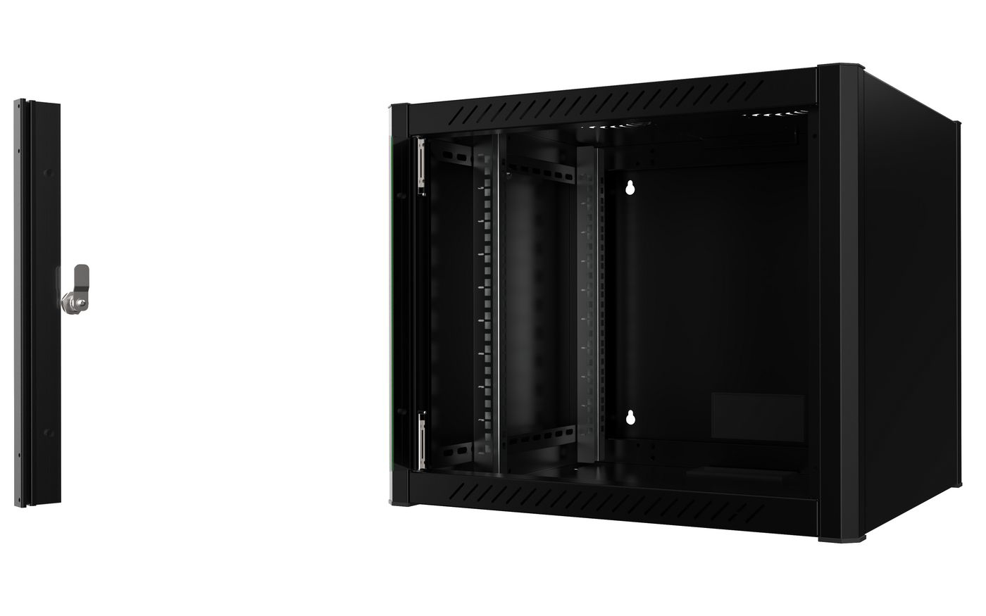 Lanview RWM09U56BL rack cabinet 9U Wall mounted rack Black – image 2