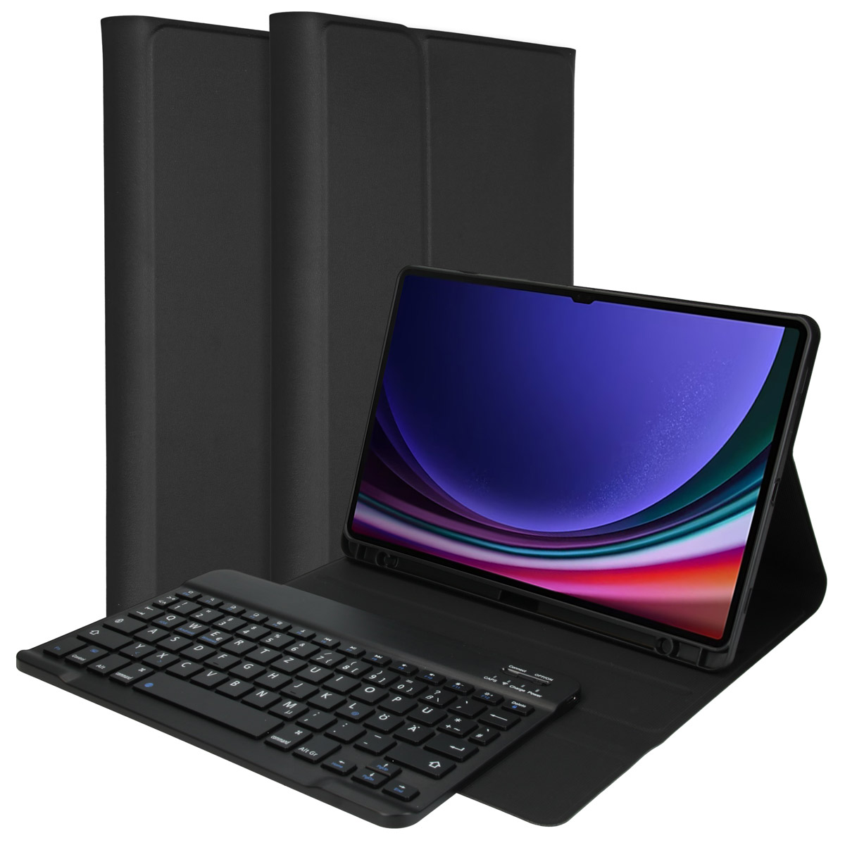 Accezz SH00065371 mobile device keyboard QWERTZ Bluetooth Black – image 1