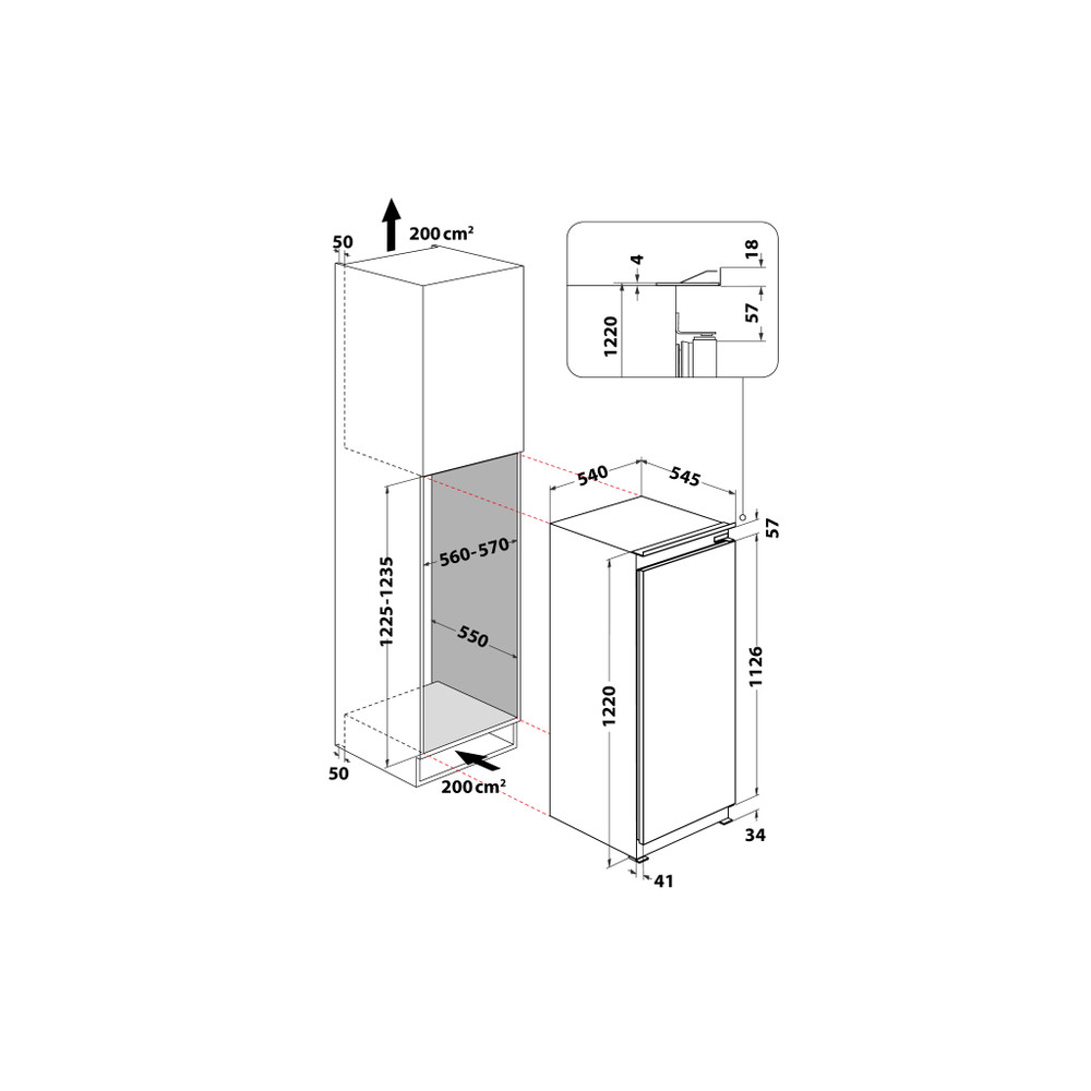 Whirlpool ARG86122 combi-fridge Built-in – image 8