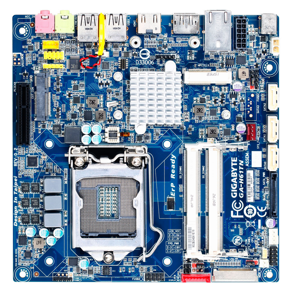 GIGABYTE GA-H61TN motherboard Intel® H61 LGA 1155 (Socket H2) mini ITX – image 1