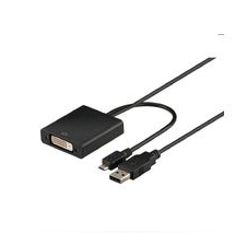 Microconnect USBABMICRODVI USB graphics adapter Black