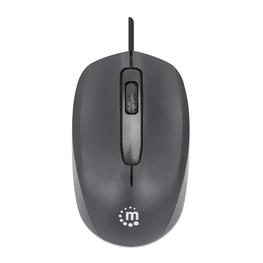 Manhattan Comfort II USB Wired Mouse, Black, 1000dpi, USB-A, Optical, Ambidextrous, Portable/Compact, Three Button with Scroll Wheel, Three Year Warranty – image 3