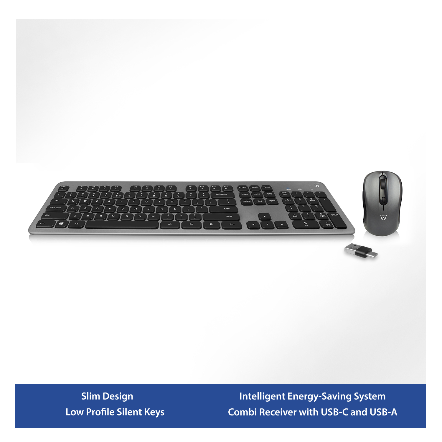 Ewent EW3272 keyboard Mouse included Universal RF Wireless QWERTY Spanish Black – image 2