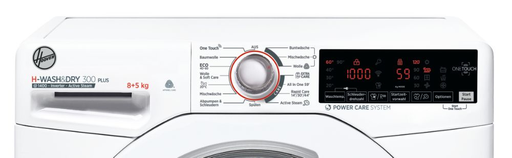 Hoover H-WASH 300 PLUS H3DSQ485TAME/-84 washer dryer Freestanding Front-load White – image 3