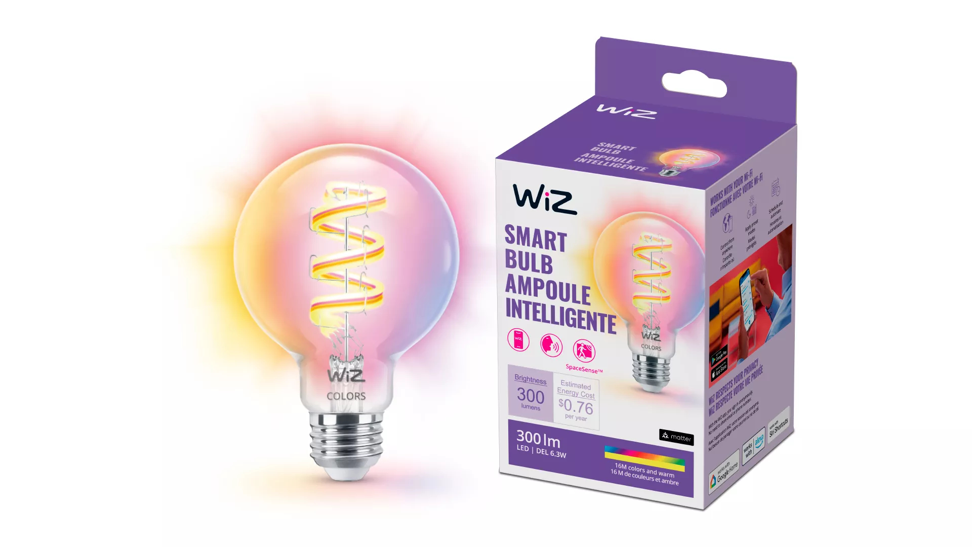 WiZ 046677604707 smart lighting Smart bulb Wi-Fi/Bluetooth – image 2