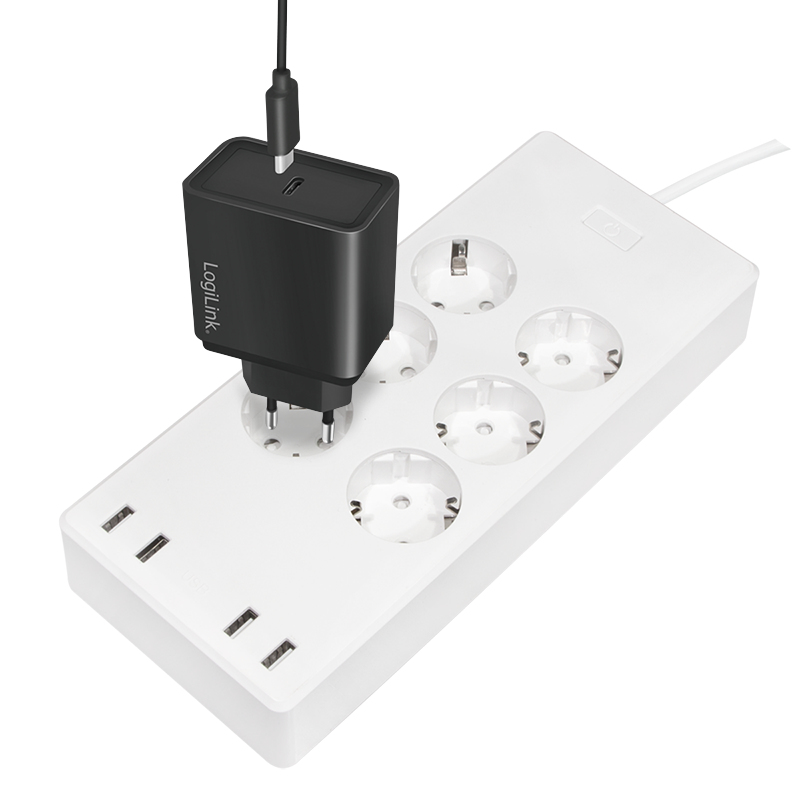 LogiLink Wi-Fi Smart Socket outlet, 6-way, (CEE 7/3), 4x USB, Tuya compatible – image 2