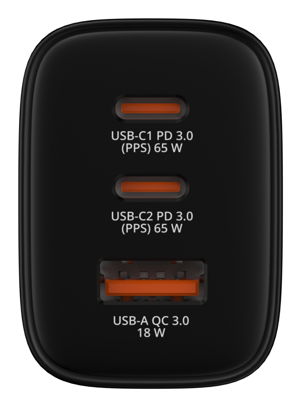 Verbatim GaN III Essentials Charger 3 Port 65W USB-A/C black