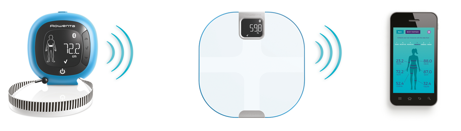 Rowenta YD3096 Oval Black Electronic personal scale – image 2