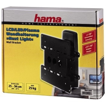 Hama "Next Light" LCD/PL/LED Wall Bracket, VESA200x200, tilt./swivel., black – image 4