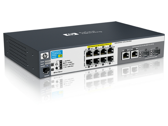 HP ProCurve 2520-8G-PoE Managed L2 Gigabit Ethernet (10/100/1000) Power over Ethernet (PoE) 1U Black – image 3