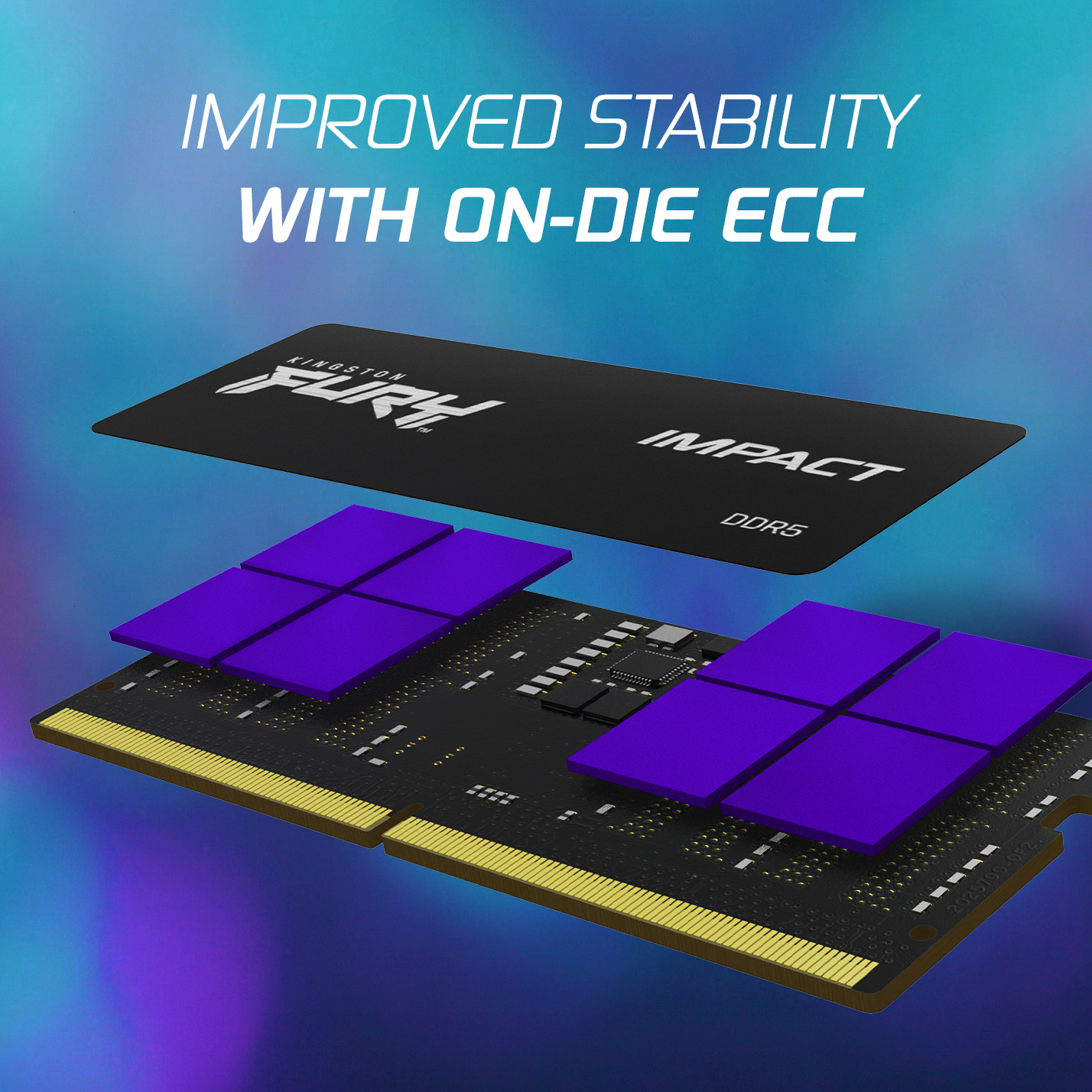 عکس رم کینگستون FURY Impact DDR5 16GB 6400MHz CL38 SODIMM