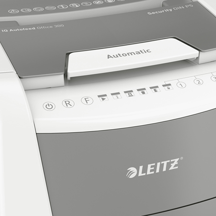 Leitz IQ Autofeed Office 300 Automatischer Aktenvernichter Mikroschnitt P5 – Foto 4 von 10
