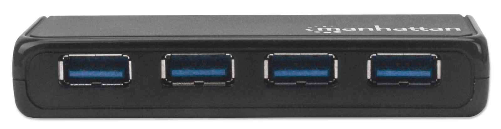 Manhattan MH USB 3.0 4 Port Hub with Extra Power (Euro 2-pin plug) – image 4