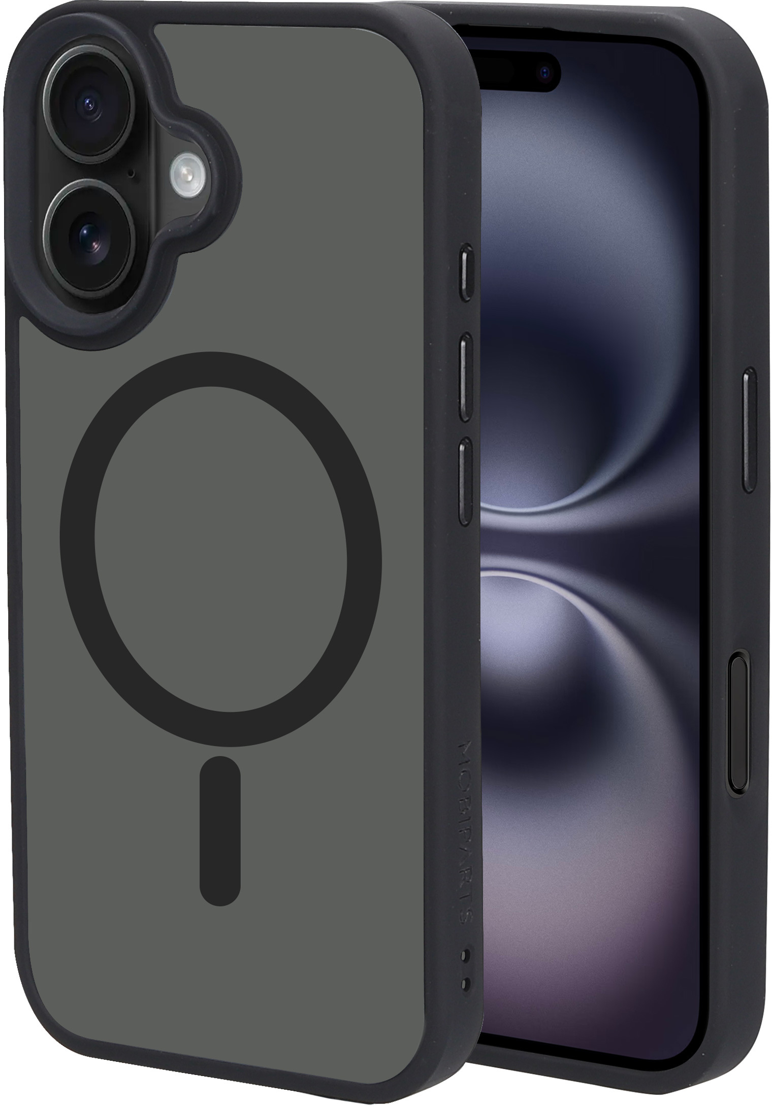 Mobiparts Hardcover Apple iPhone 16 Satin Black (Magsafe Compatible)