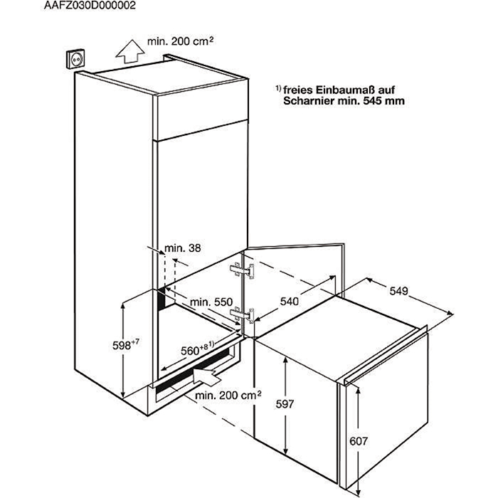Electrolux EUN0600AOW freezer Upright freezer Built-in – image 2
