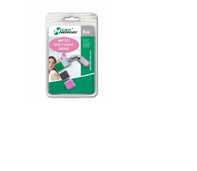 CoreParts 8GB USB flash drive USB Type-A 2.0 Black, Green, Pink
