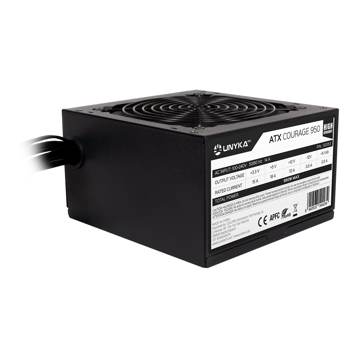 UNYKAch ATX Courage 950W Hight Efficiency Power Supply – image 2