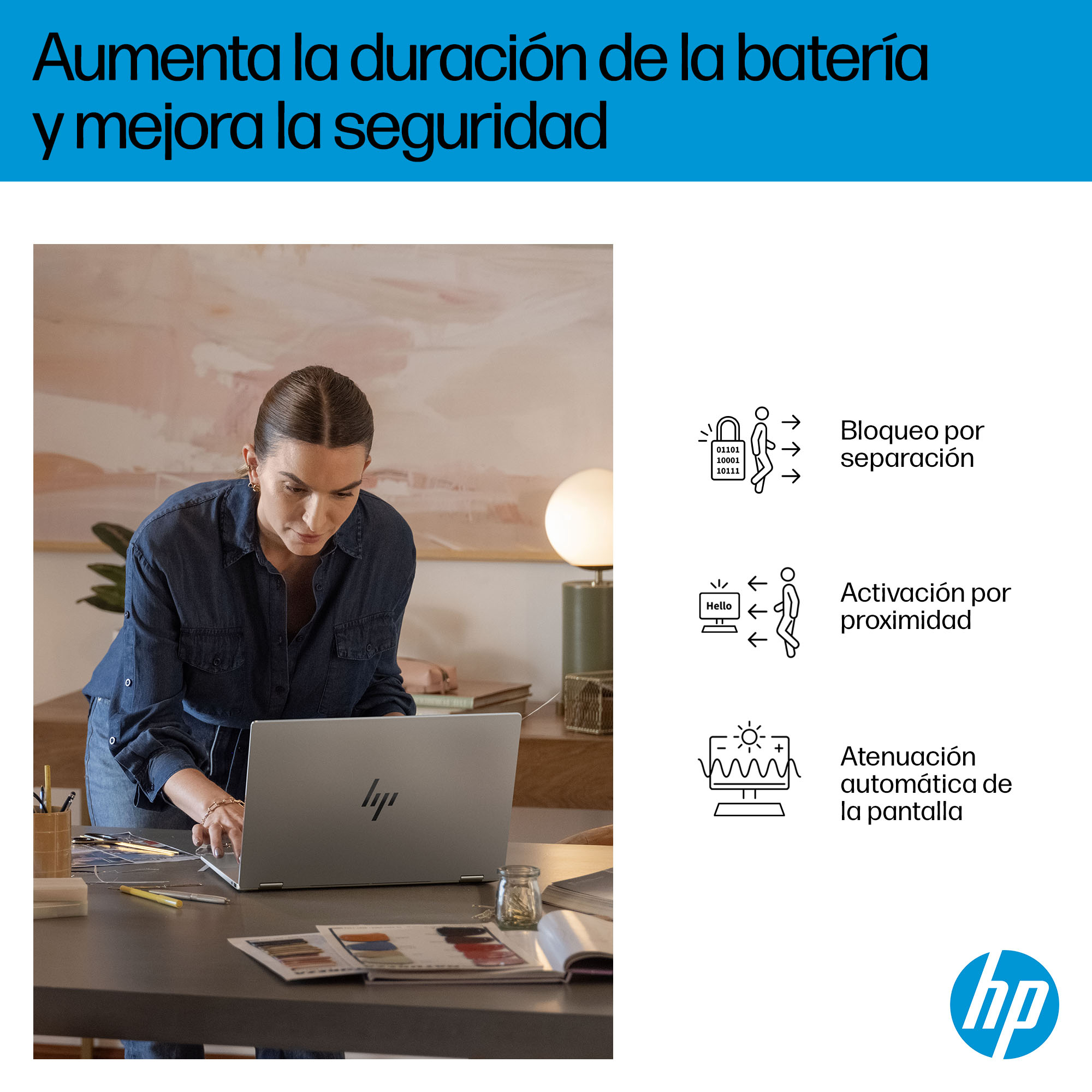 HP - Convertible 2 en 1 HP OmniBook X Flip 16-as0000ns, Copilot+PC, Intel Core Ultra 7 EVO 258V, 32GB, 1TB SSD, 16' OLED, W11. - imagen 11