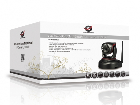 Conceptronic Wireless Pan/Tilt Cloud IP Camera, 1080P – image 4