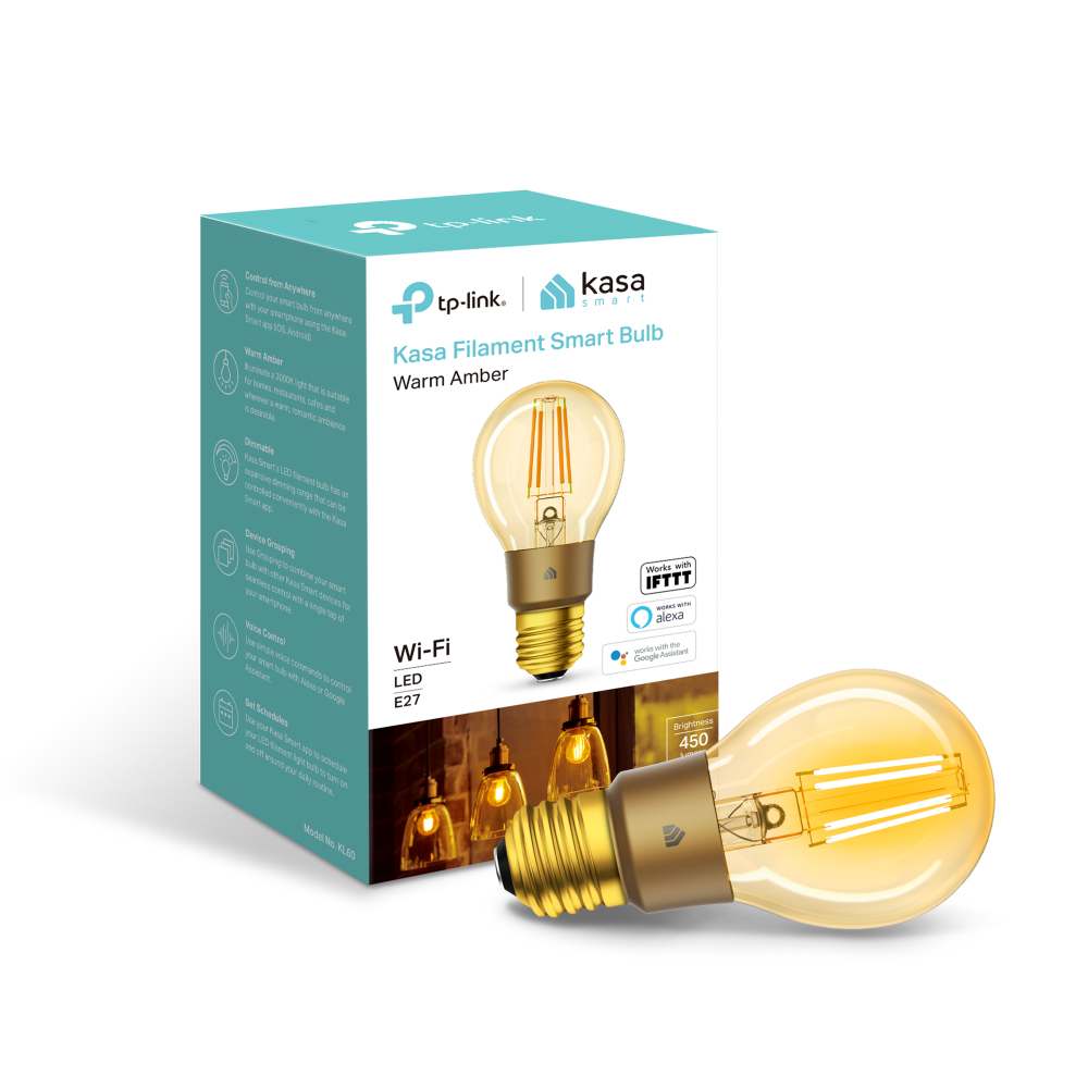 TP-Link Kasa Filament Smart Bulb, Warm Amber – image 2