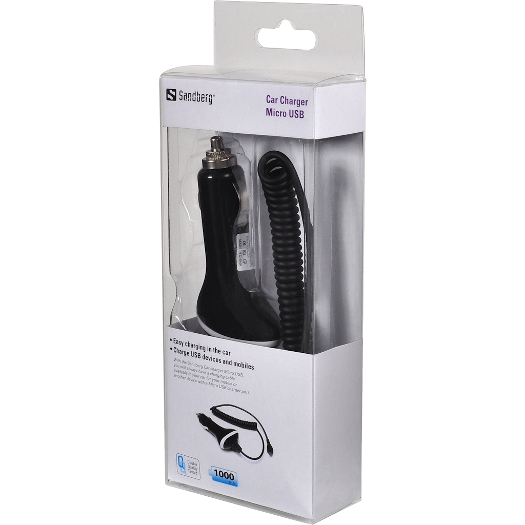 Sandberg Car charger Micro USB 1000mA – image 2