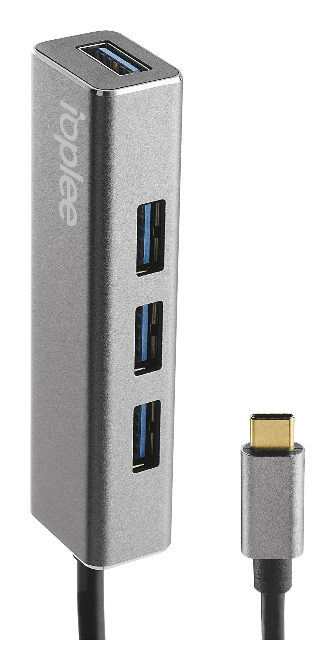 IOPLEE IOPEXTHUB370G interface hub USB 3.2 Gen 1 (3.1 Gen 1) Type-C 5 Mbit/s Grey, Metallic