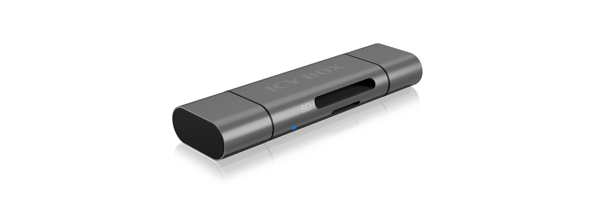 ICY BOX IB-CR201-C3 card reader USB 3.2 Gen 1 (3.1 Gen 1) Type-C Anthracite – image 1