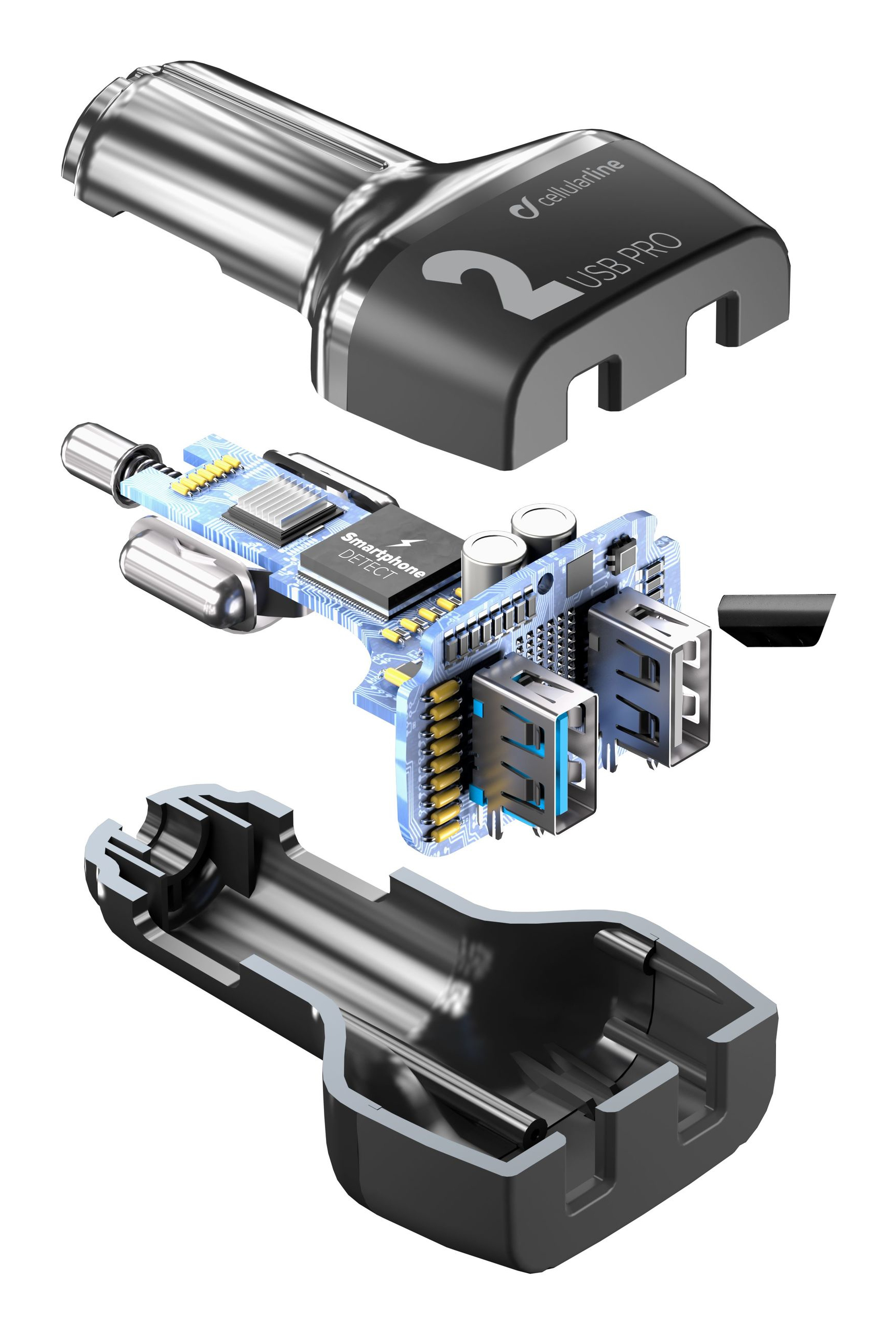 Cellularline Car Multipower 2 FAST - iPhone, Samsung, Xiaomi, Oppo and other Smartphones and Tablets – image 2
