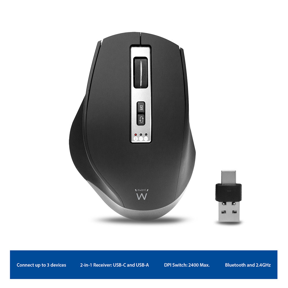 Ewent EW3240 mouse Office Right-hand RF Wireless + Bluetooth 2400 DPI – image 6