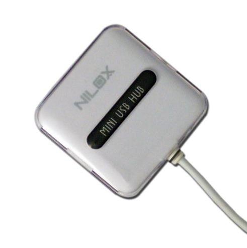 Nilox 10NXHU44MU001 interface hub 480 Mbit/s White
