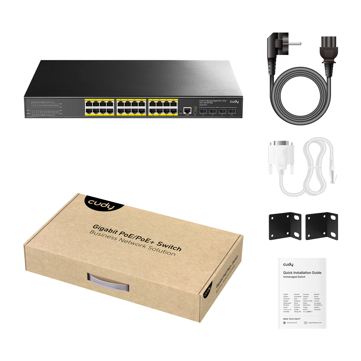 Cudy 24-Port L3 Managed Gigabit PoE+ Switch with 4 10G SFP+, GS5024PS4 1.0 – image 3