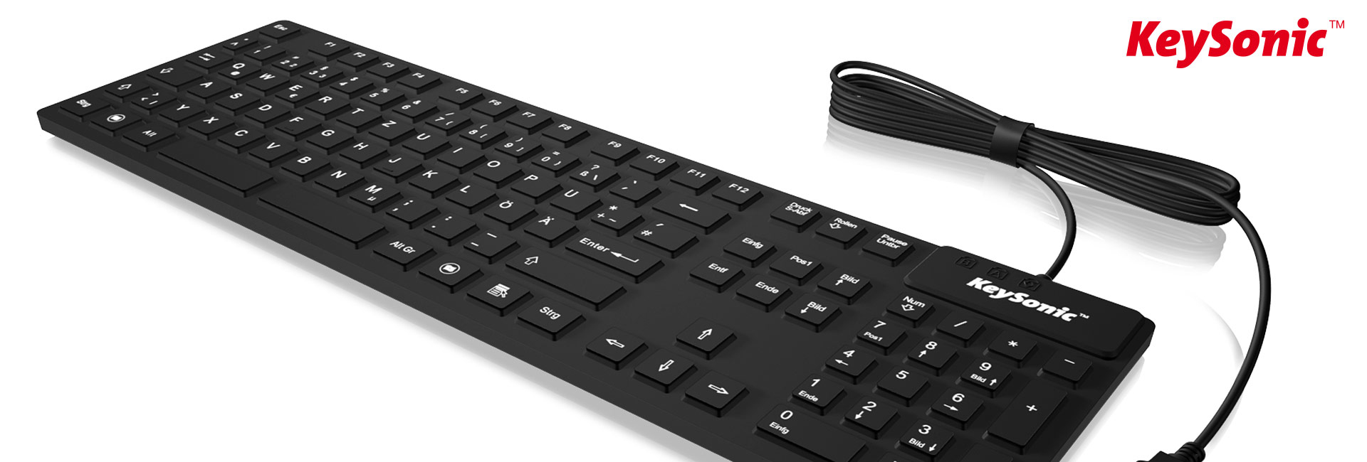 KeySonic KSK-8030IN keyboard Universal USB QWERTY English Black – image 3