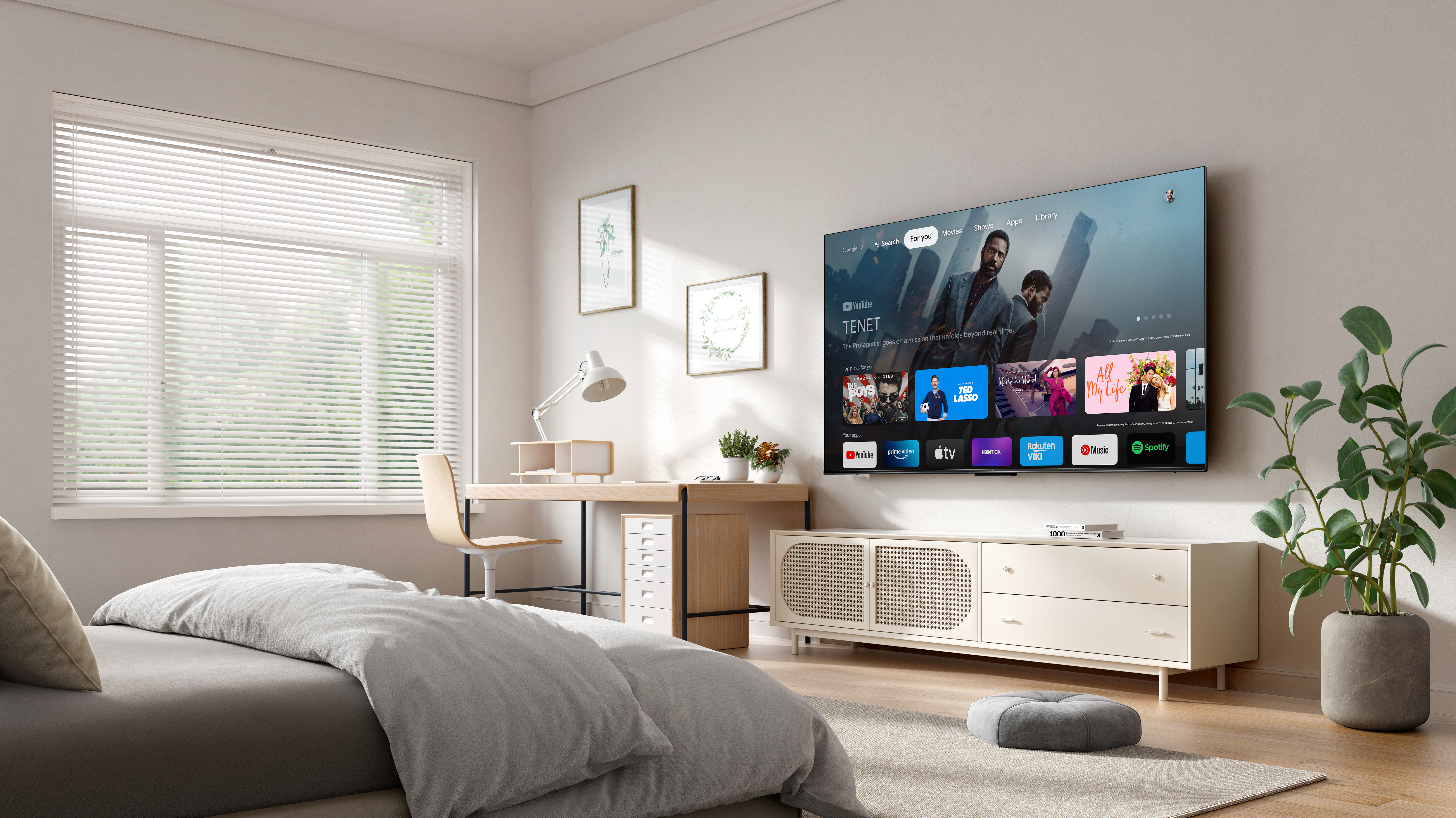 TV HDR Tcl 65P69K 165 cm 4K UHD 2025 Aluminium brossé — photo 2